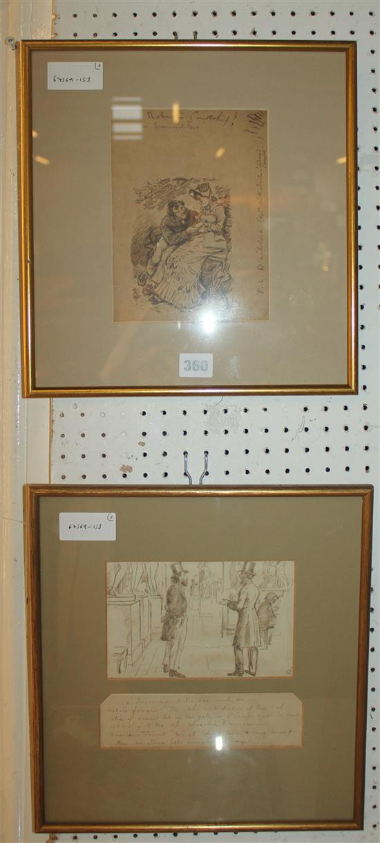 2 Charles Keene drawings